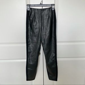 Spanx Front Faux Leather Leggings Black